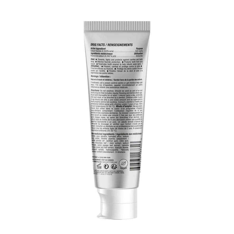ATTITUDE - Dentifrice naturel Blanchissant avec Fluorure - Menthe poivrée - Dentifrice | Samara & Co