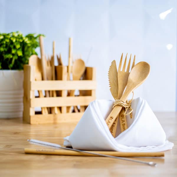 OLA BAMBOO - Kit Zéro Déchet - Ustensiles en bambou réutilisables - Accessoires Maison | Samara & Co
