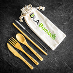 OLA BAMBOO - Kit Zéro Déchet - Ustensiles en bambou réutilisables - Accessoires Maison | Samara & Co