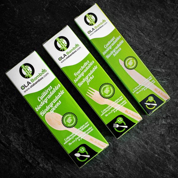 OLA BAMBOO -  Ustensiles en bois compostables - Accessoires Maison | Samara & Co