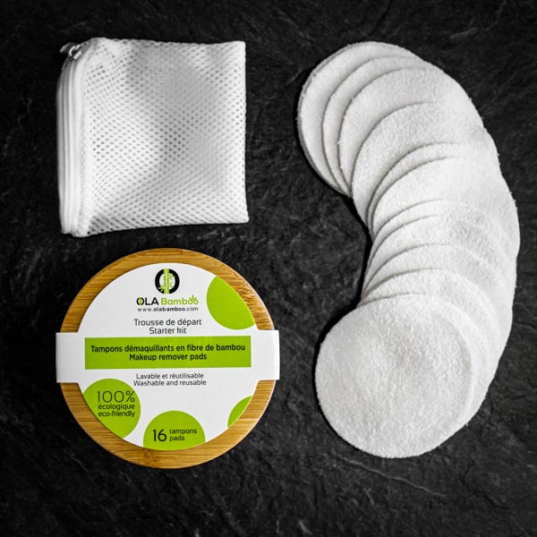 OLA BAMBOO - Coffret - Tampons démaquillants réutilisables - Accessoires soins | Samara & Co