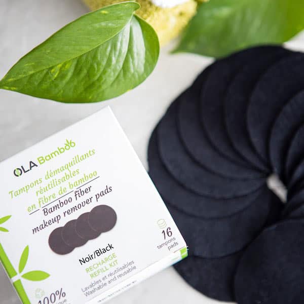 OLA BAMBOO - Recharge - Tampons démaquillants - Noir - Accessoires soins | Samara & Co