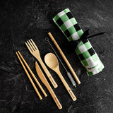 OLA BAMBOO - Kit Zéro Déchet avec baguettes - Ustensiles en bambou réutilisables - Accessoires Maison | Samara & Co