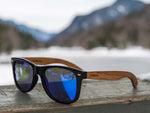 GOWOOD - Los Angeles - Lunettes de soleil en bois de bambou avec verres miroir bleu polarisés - Lunettes de soleil | Samara & Co