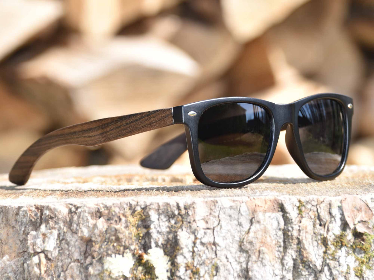 GOWOOD - Los Angeles - Lunettes de soleil en bois de noyer avec verres noir polarisés - Lunettes de soleil | Samara & Co