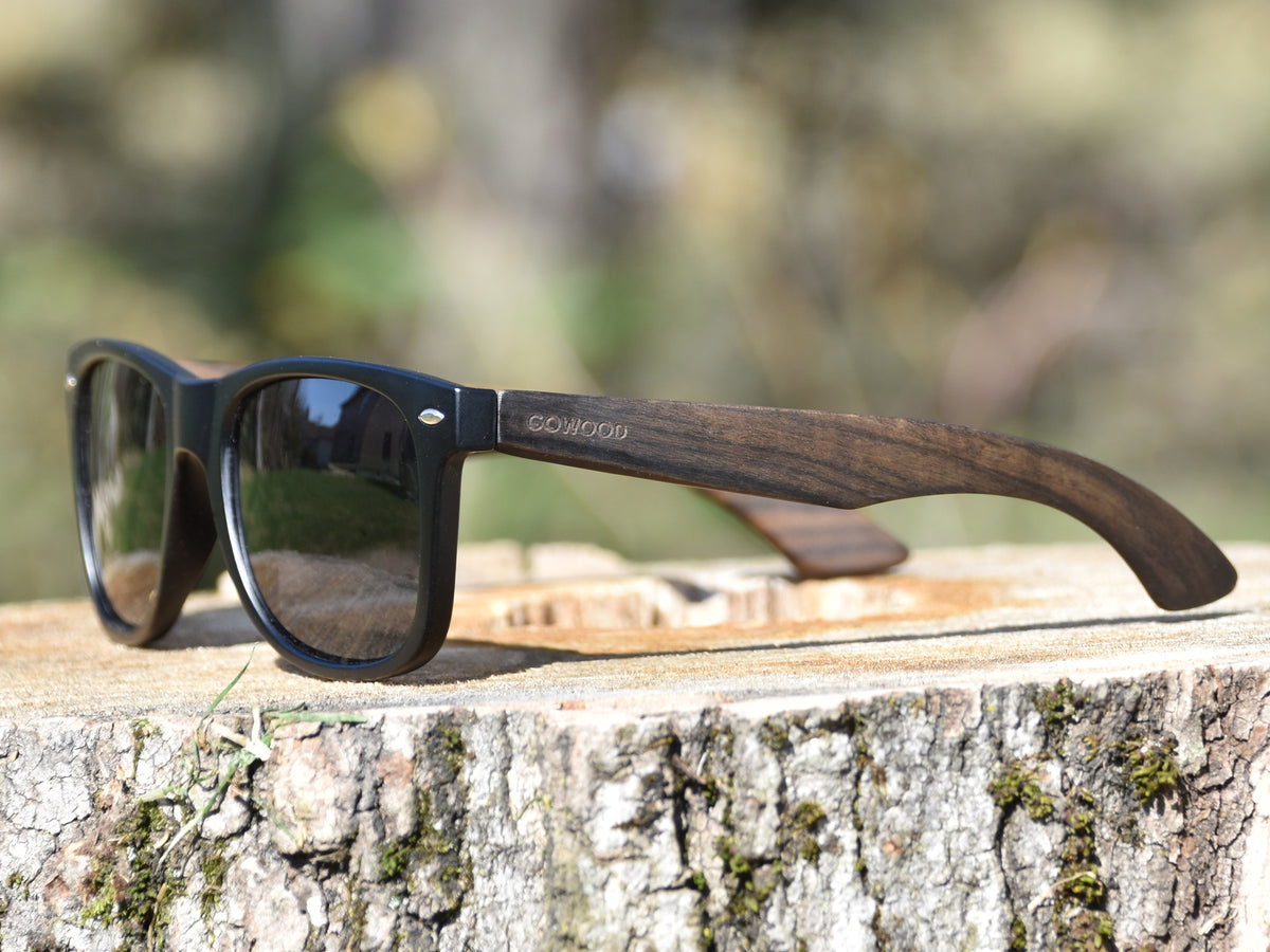 GOWOOD - Los Angeles - Lunettes de soleil en bois d’ébène avec verres noir polarisés - Lunettes de soleil | Samara & Co