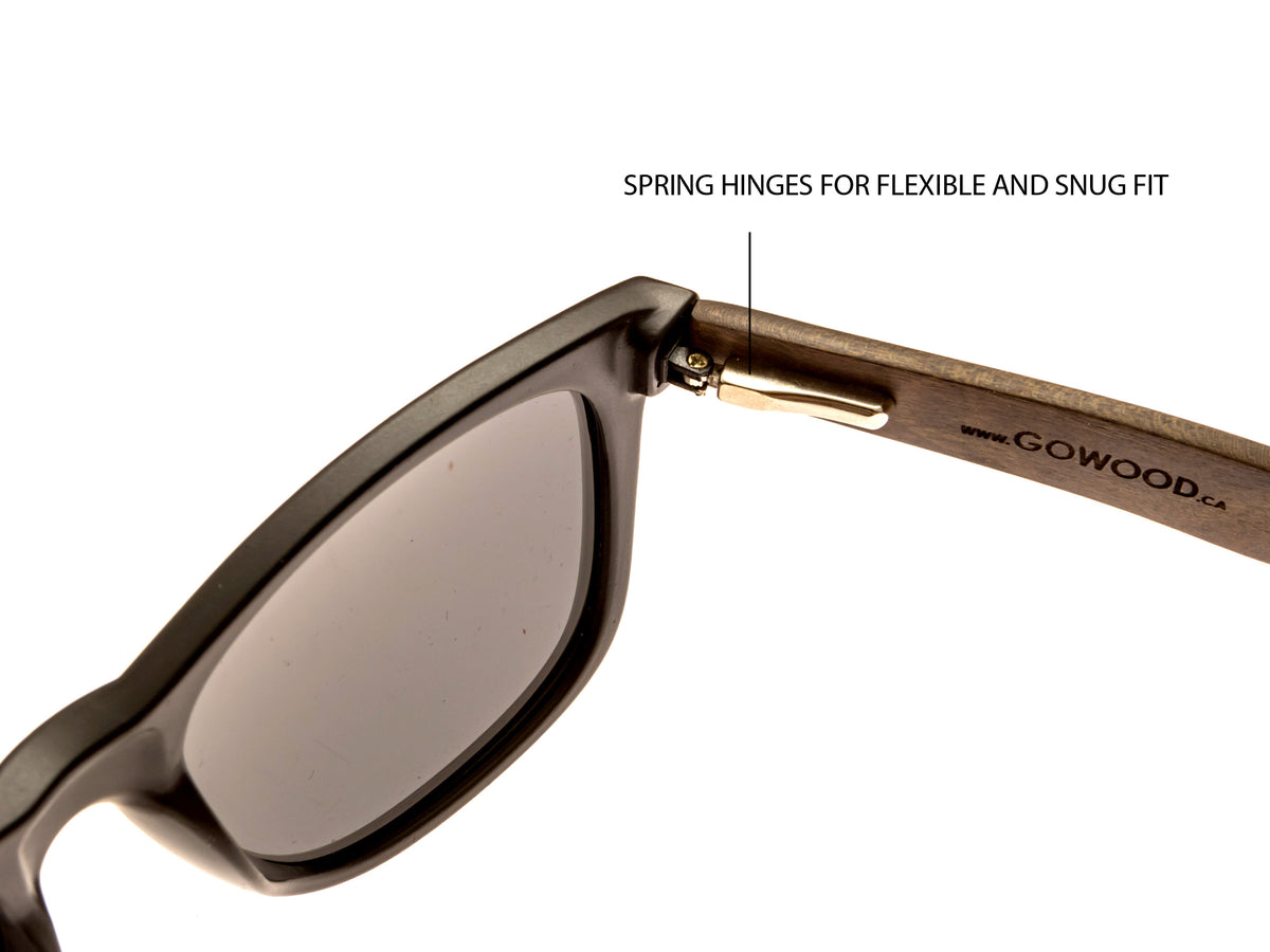 GOWOOD - Los Angeles - Lunettes de soleil en bois d’ébène avec verres noir polarisés - Lunettes de soleil | Samara & Co