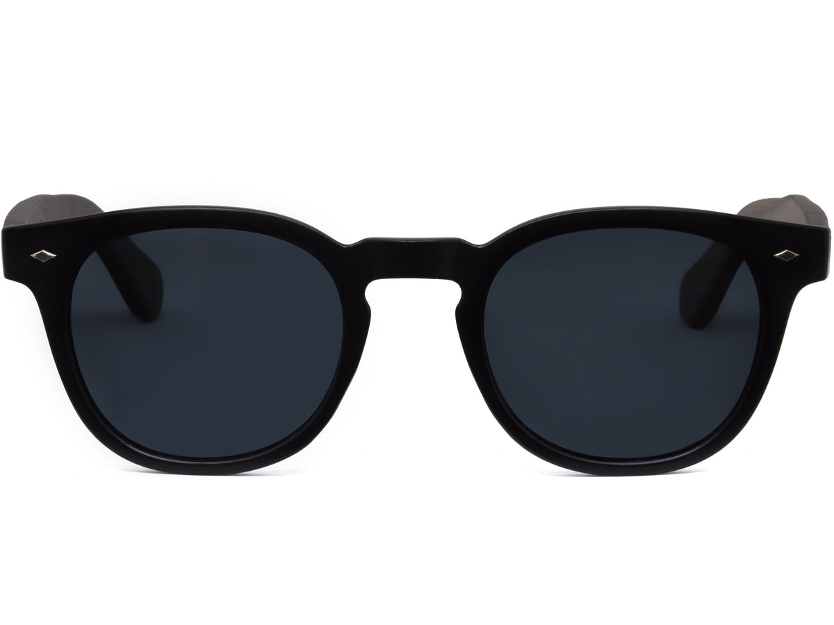 GOWOOD - Lisboa - Lunettes de soleil rondes en bois de noyer avec verres noir polarisés - Lunettes de soleil | Samara & Co