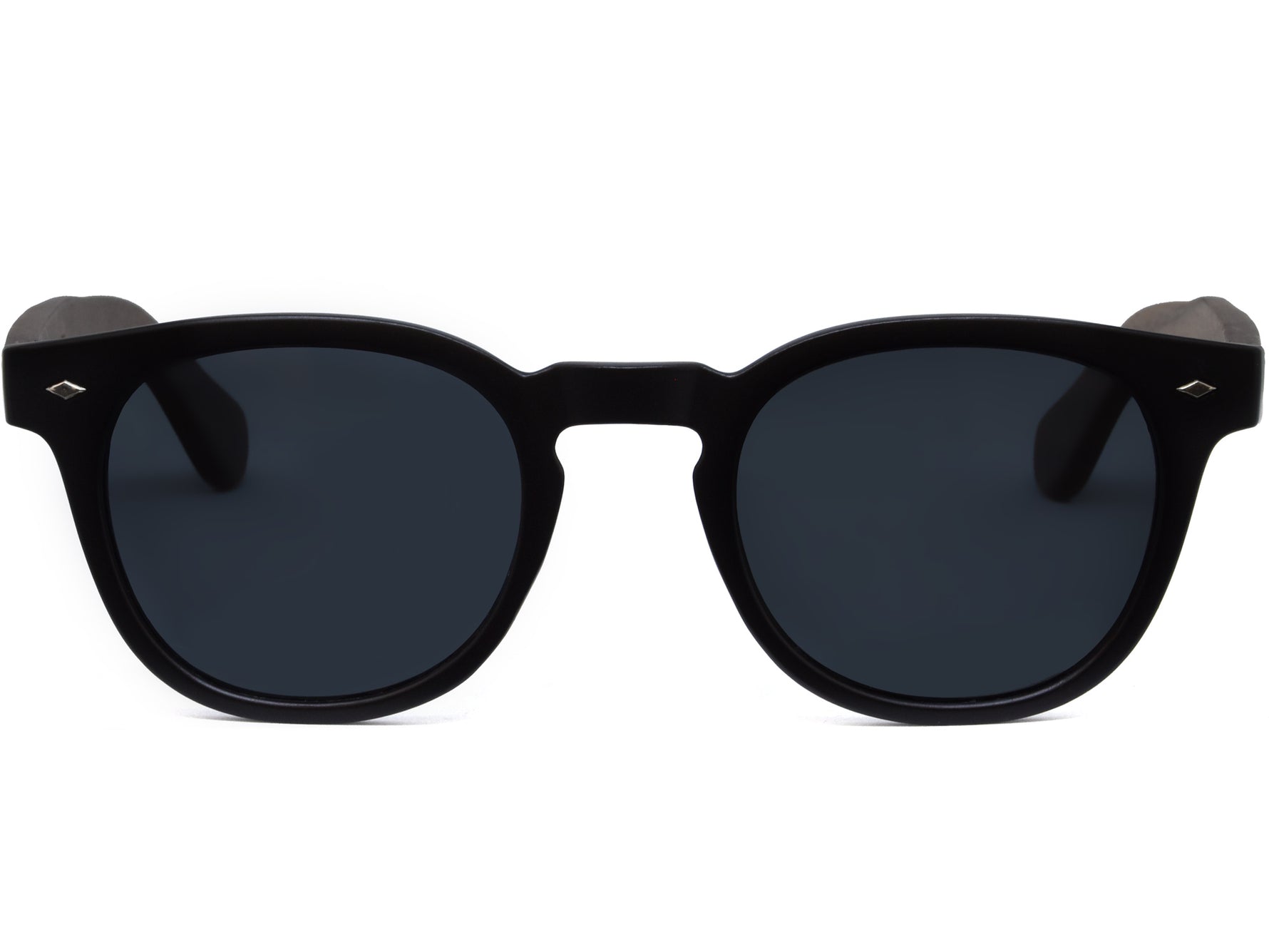 GOWOOD - Lisboa - Lunettes de soleil rondes en bois de noyer avec verres noir polarisés - Lunettes de soleil | Samara & Co
