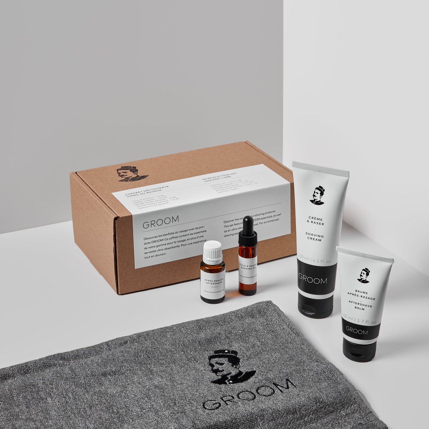 INDUSTRIES GROOM - Coffret Découverte - Soins du rasage - Soins barbe | Samara & Co