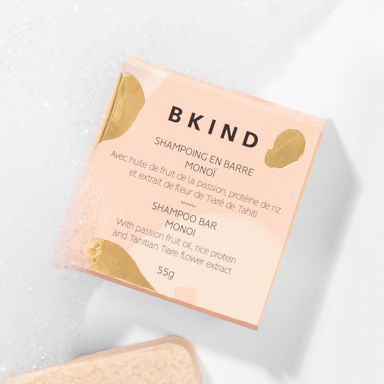 BKIND - Shampoing en barre - Biodégradable et Végétalien • Monoï