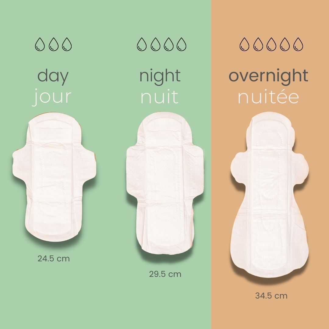 JONI - Serviette hygiénique - Bamboo organique  •  NUITÉE - Produits menstruels | Samara & Co