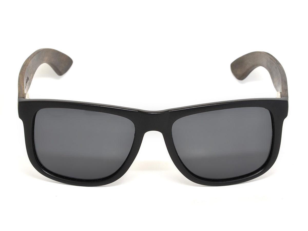 GOWOOD -  Sydney - Lunettes de soleil carrées en bois d’ébène avec verres noir polarisés - Lunettes de soleil | Samara & Co