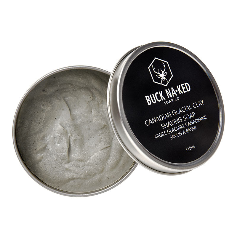 BUCK NAKED - Responsible Harvested Clay - Canadian Glacial Clay Shaving Soap