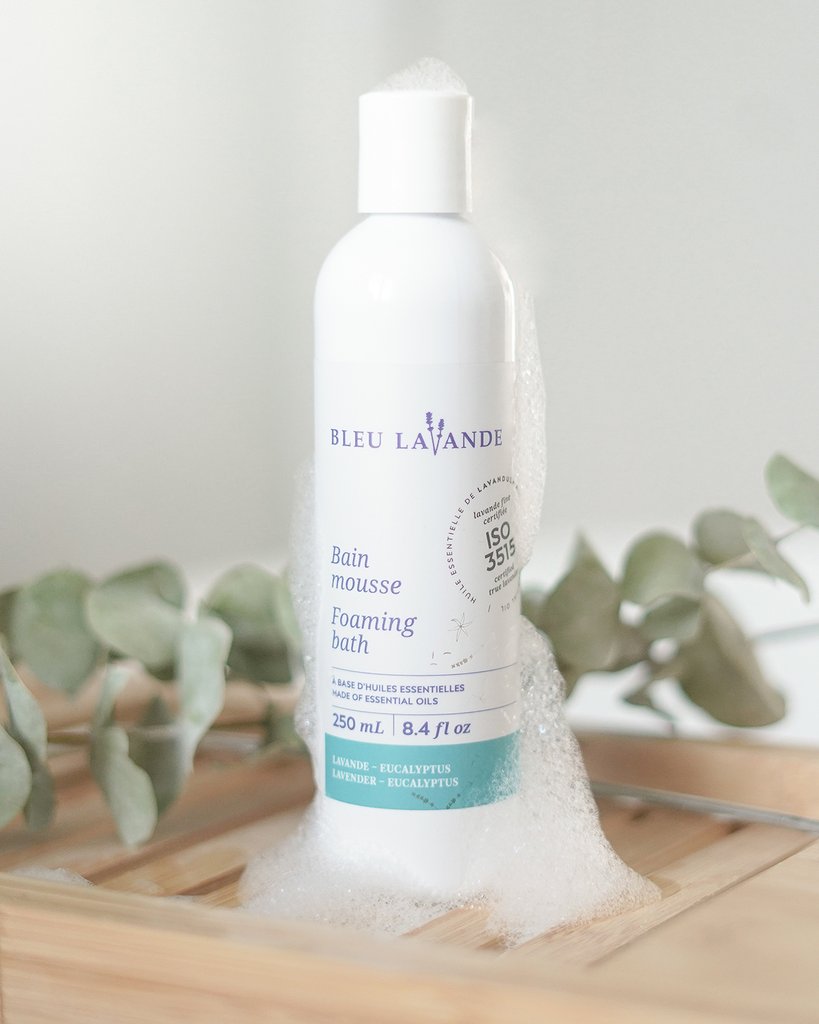 BLEU LAVANDE - Bain mousse naturel Apaisant Lavande-Eucalyptus - Soins corps | Samara & Co
