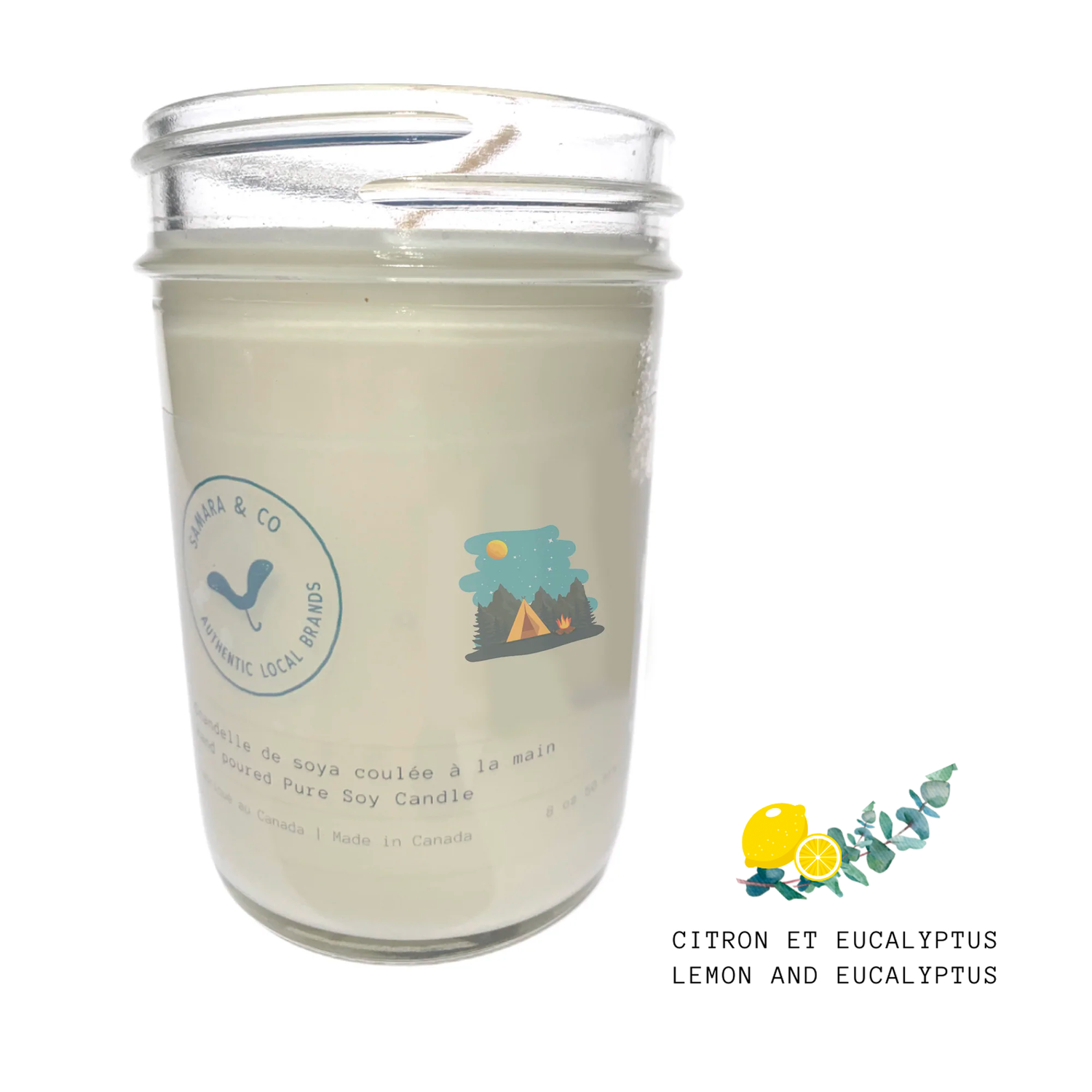 SAMARA & CO - All-Natural Soy Candle - Eucalyptus & Lemon