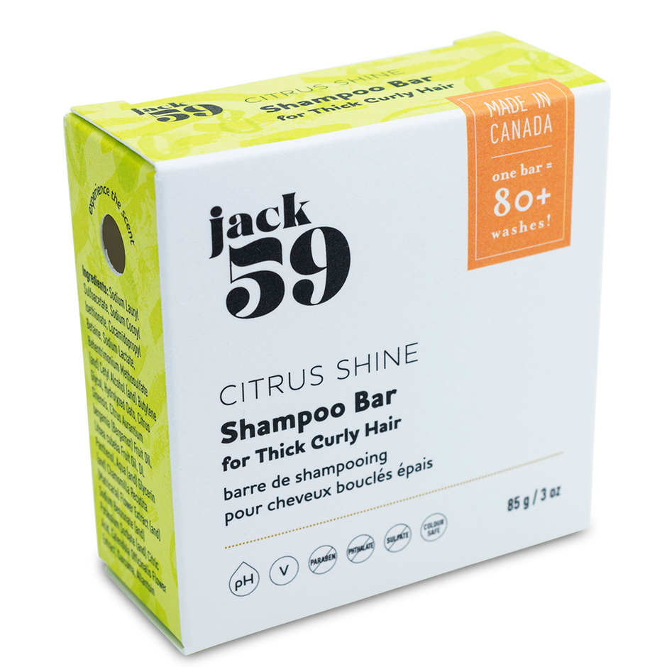 JACK59 - "Citrus Shine" Shampoo Bar - Eliminates 3 plastic bottles