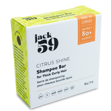 JACK59 - Barre de shampoing "Citrus Shine"- Élimine 3 bouteilles en plastique