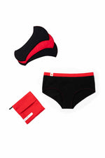 MME L'OVARY - Culottes menstruelles de jour - La Shorty & 3 serviettes - Fibre naturelle - Culotte menstruelle | Samara & Co