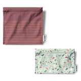 DEMAIN DEMAIN - Set of 2 Reusable Lunch Bags - made from recycled plastic bottles • Terrazzo