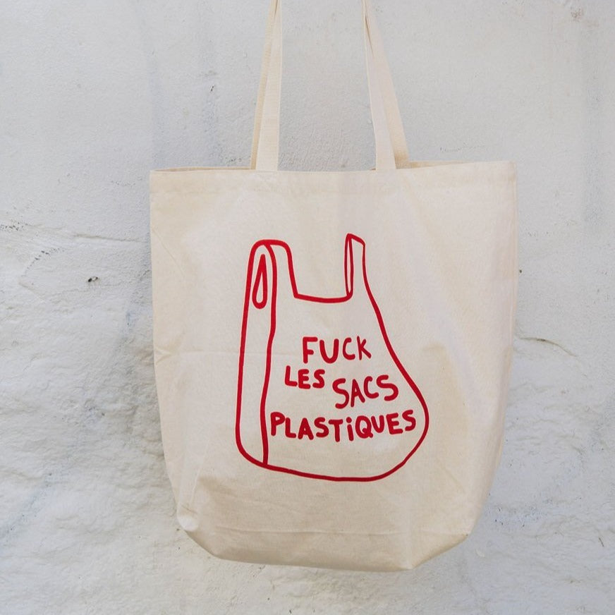 MIMI & AUGUST - F*ck les sacs plastiques - Sac réutilisable 100% coton - Sacs réutilisables | Samara & Co