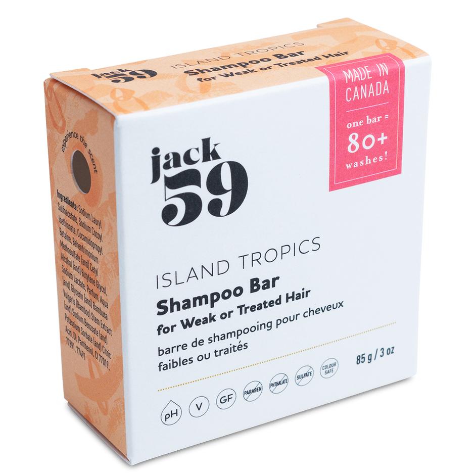 JACK59 - "Island Tropics" Shampoo Bar - Eliminates 3 plastic bottles