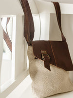 TERRA ORGANICA - Petit Sac Messenger fait de jute bio - Gris - Accessoires | Samara & Co