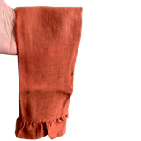 CASANNITA - Ecological Linen Hand Towel with Decorative Trim
