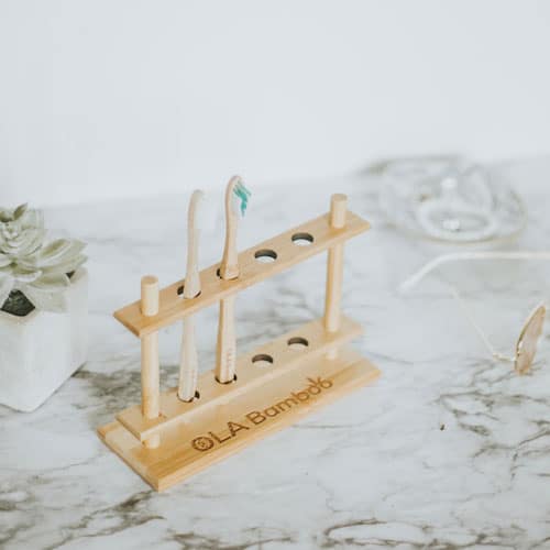 OLA BAMBOO - Porte-brosses à dents en bambou - Accessoires soins | Samara & Co