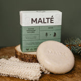 MALTÉ - Savon naturel hydratant beurre de karité et drêche de microbrasseries • Boisé