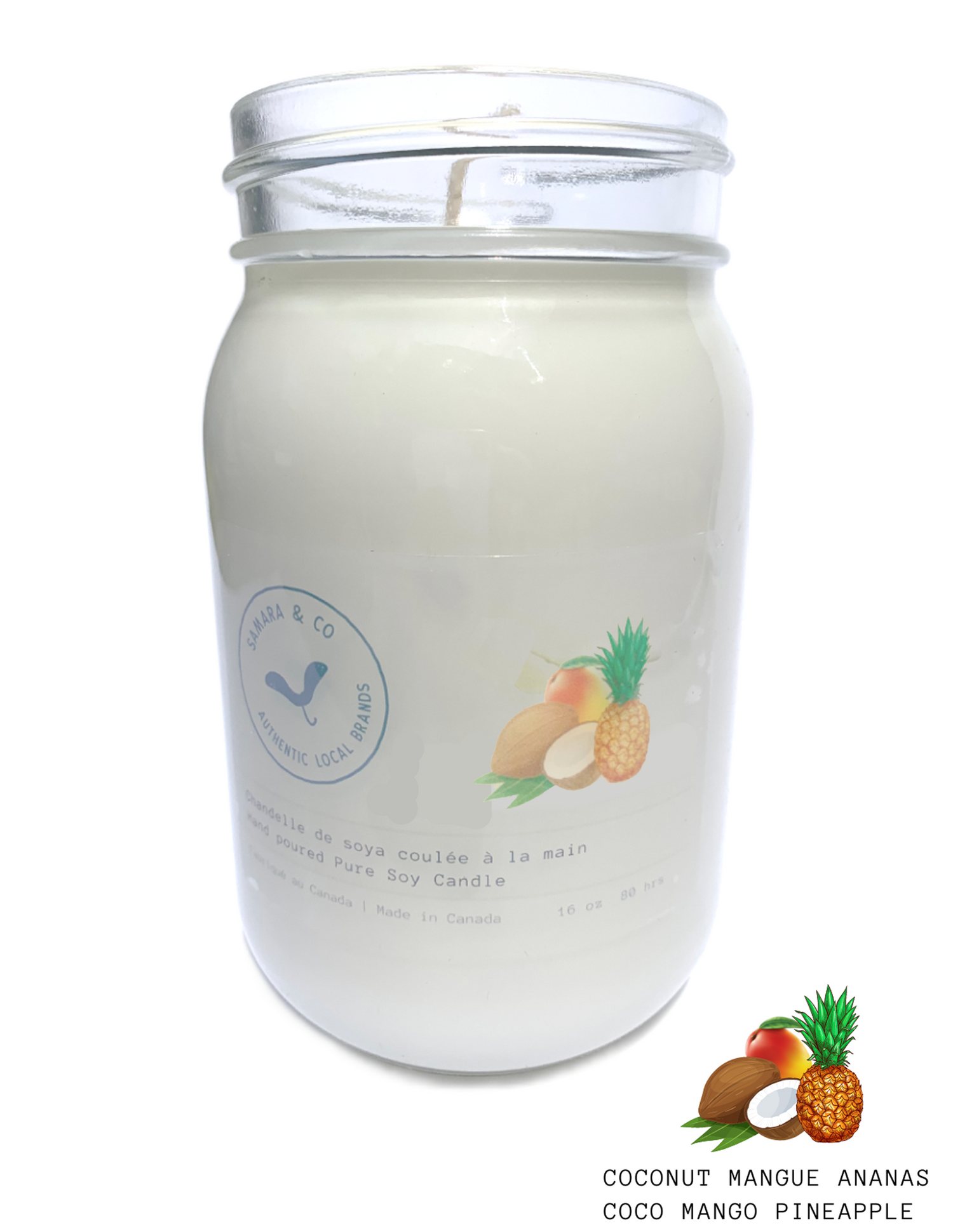 SAMARA & CO - Chandelle à base de cire de soya naturelle - Tropical - Accessoires Maison | Samara & Co