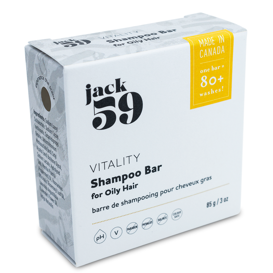 JACK59 - "Vitality" Shampoo Bar - Eliminates 3 plastic bottles