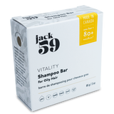 JACK59 - Barre de shampoing "Vitality"- Élimine 3 bouteilles en plastique