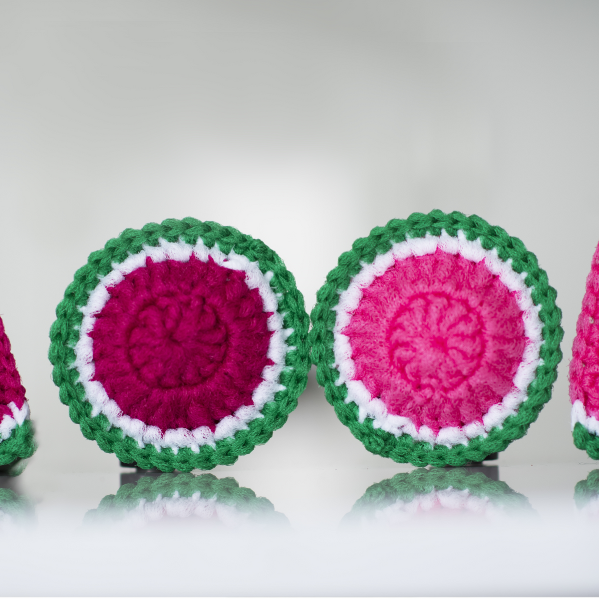 LA CAPITAINE CROCHÈTE - Tampon à récurer réutilisable - faits à la main •  Melon d’eau - Accessoires Maison | Samara & Co