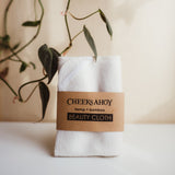 CHEEKS AHOY - Hemp and Organic Cotton Reusable Beauty Cloth • White
